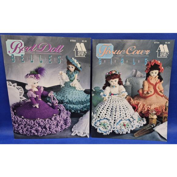 Annies Attic 12-15" Doll Crochet Designs Design Booklets Lot of 10 - Picture 2 of 12